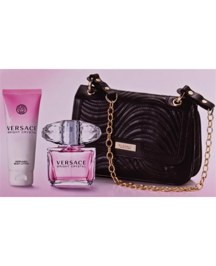 Versace Bright Crystal EDT femme 90ml set EDT 90 + 100ml Body Milk + handbag (8011003803798)