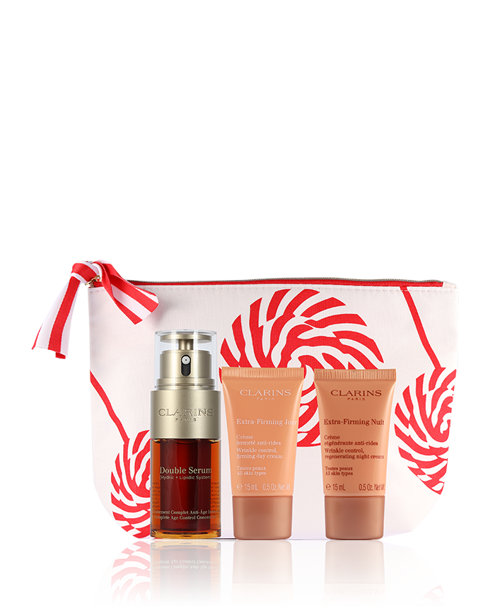 Clarins Double Serum Extra Firming Gesichtspflegeset 4 Teilig Perfumetrader